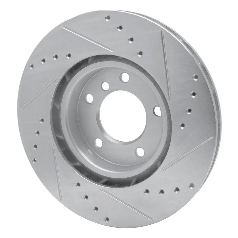 R1 95-99 BMW M3 E36 Right Front Drilled & Slotted Silver Brake Rotor