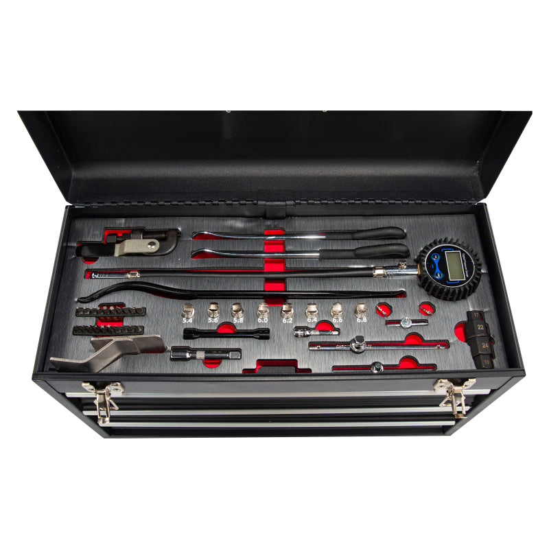 BikeMaster 3 Drawer Toolbox - Includes 129 Piece Tool Set