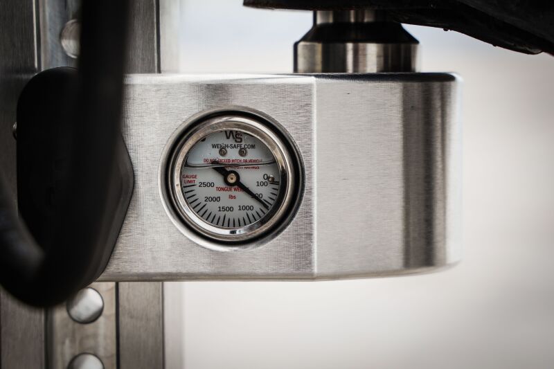 Weigh Safe 10in Drop Hitch w/Built-in Scale & 2.5in Shank (10K/18.5K GTWR) - Aluminum