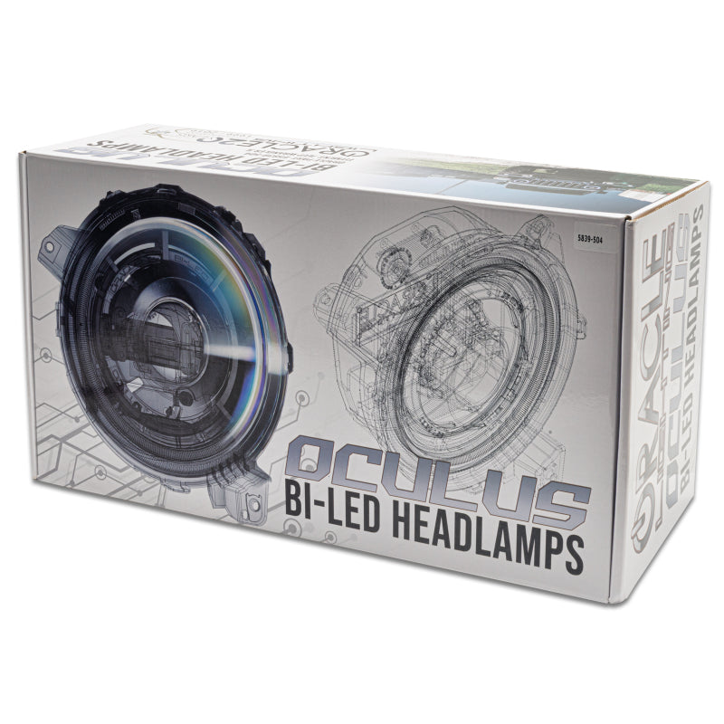 Oracle Oculus BiLED Projector Headlights for Jeep JL/Gladiator JT Satin Silver 5500K SEE WARRANTY