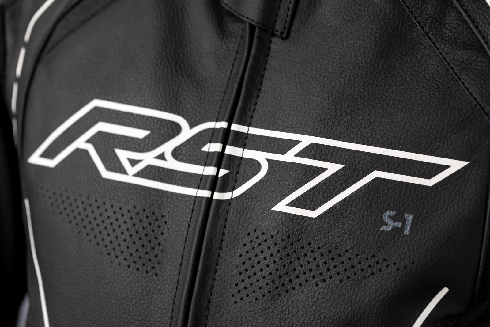 S1 Ce Jacket Black/Black/White Leather Md
