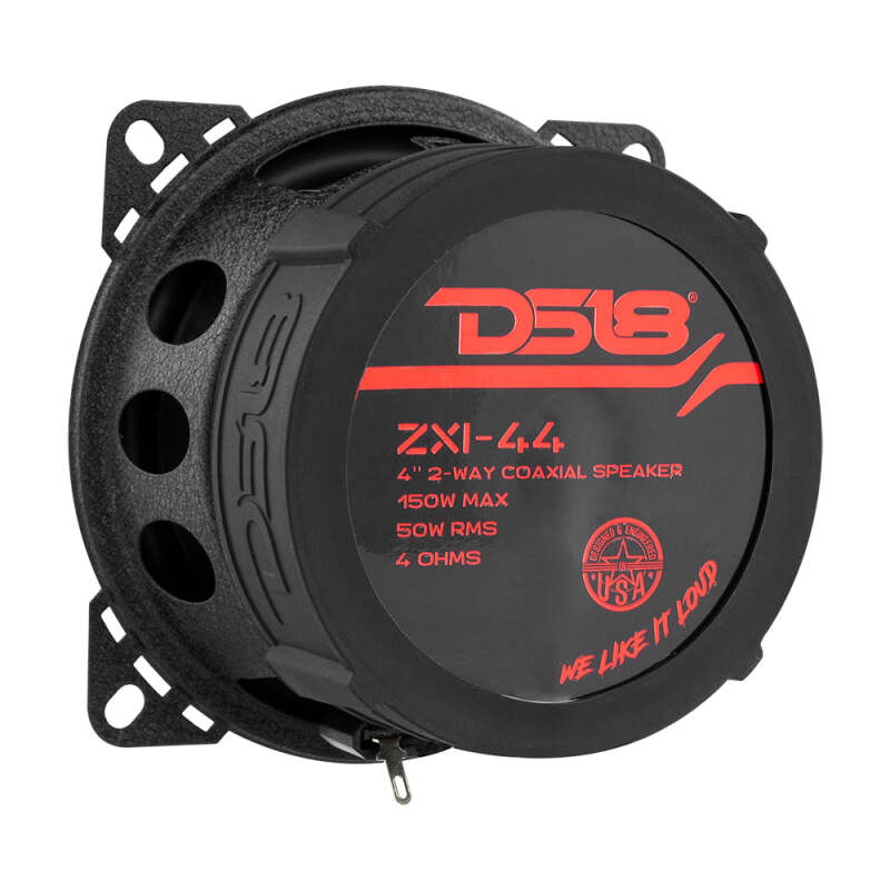 DS18 4in 50 Watts RMS 4 ohm 2-Way Coaxial Speaker w/ Kevlar Cones