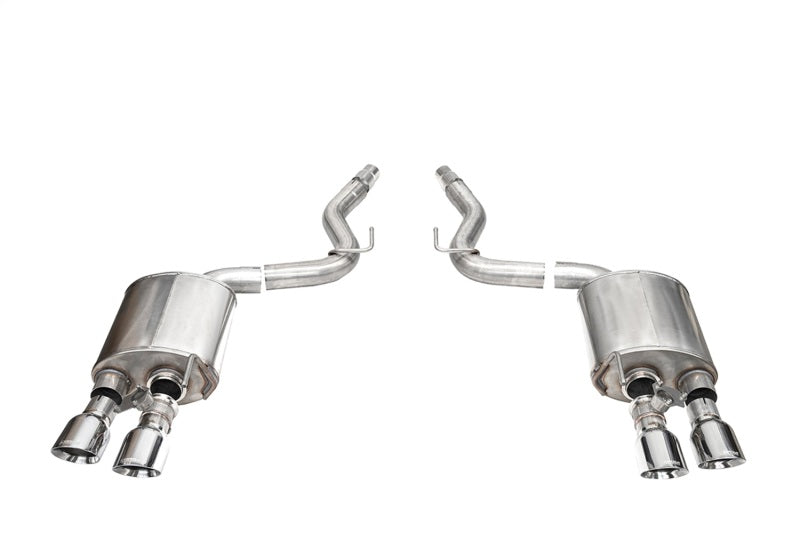 Corsa 24+ Ford Mustang Dark Horse 5.0L 3in Dual Rear Exit Axle-Back w/Twin 4.5in Polish Slash Tips