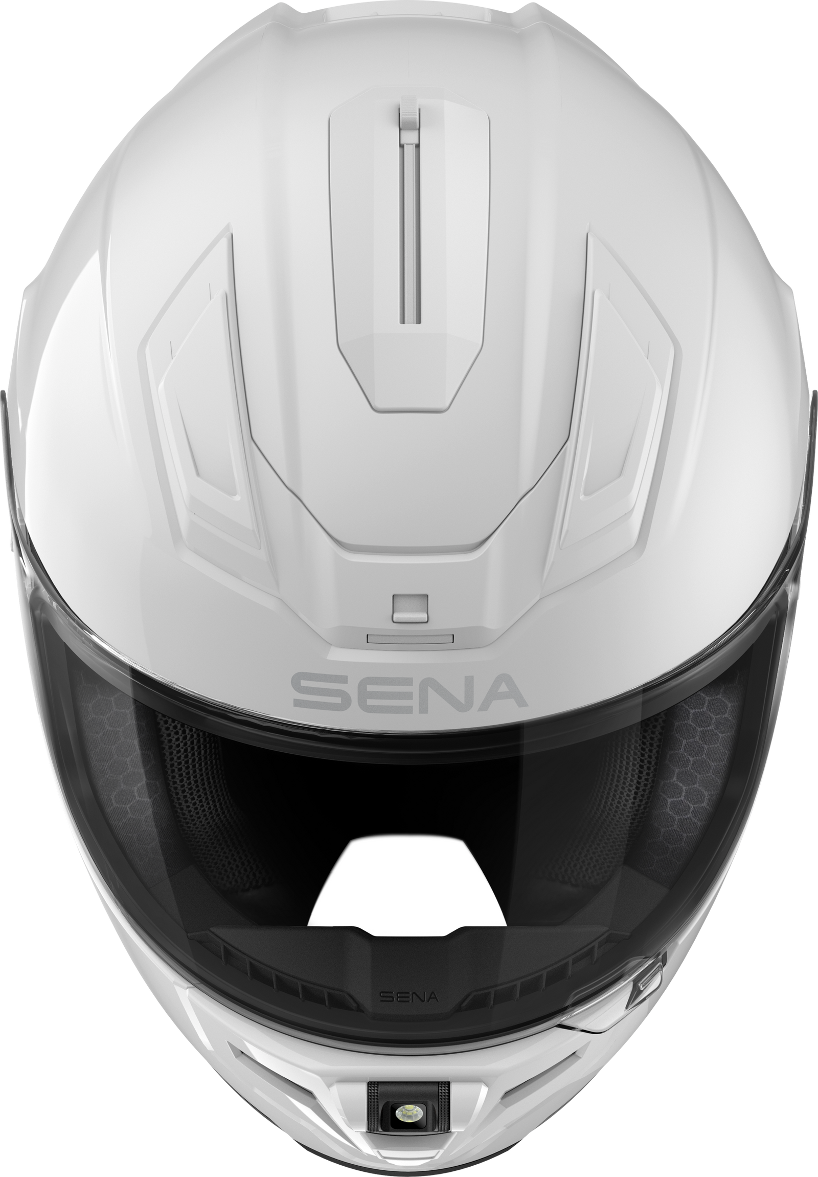 Phantom Ff Mesh Com Helmet Glossy White Lg