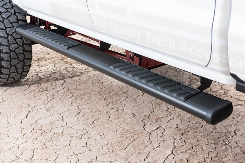 Deezee 99-23 Chevrolet/GMC/Dodge/Ford Full Size Truck Tubes - 6In Oval - Black Steel (RegCab)