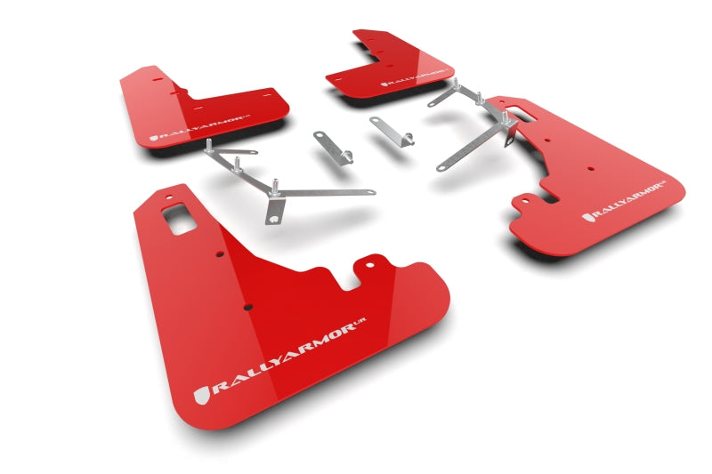 Rally Armor 22-25 Subaru BRZ / Toyota GR86 Red UR Mud Flap w/White Logo