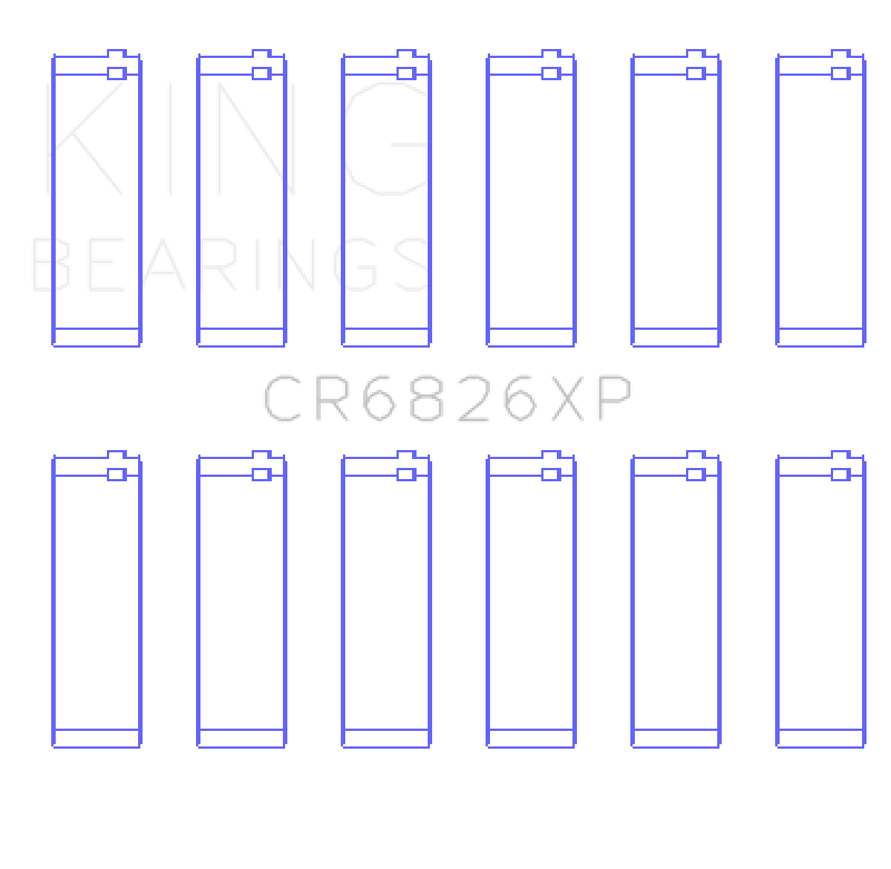 King Engine Bearings Gm/Holden 3.6 Lf4/Lfx/Lgx (Size +0.25mm) Connecting Rod Bearing Set