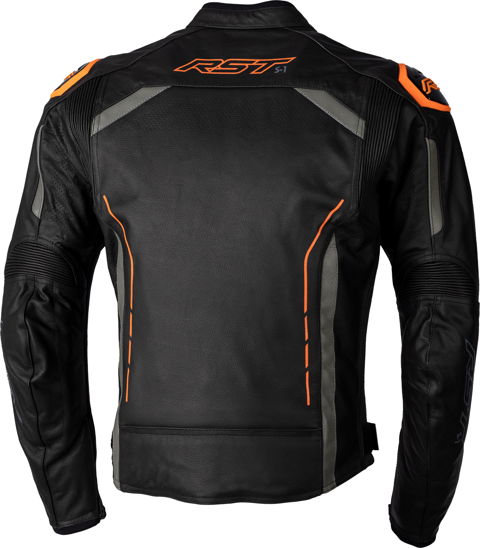 S1 Ce Jacket Blk/Gry/Neon Org Leather Sm