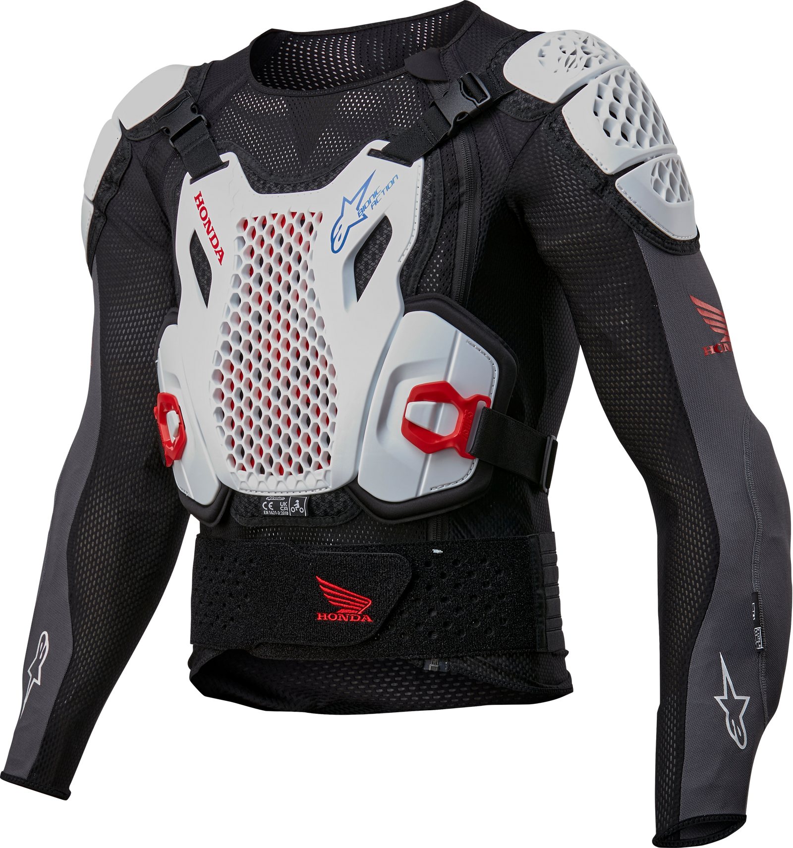 Honda Bionic + V2 Protection Jacket Blk/Wht/Blu/Br Red Lg
