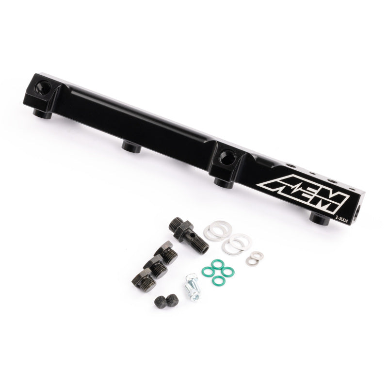 AEM 90-93 Accord DX/LX/SE/EX & 92-01 Prelude S/Si/Si VTEC Black Fuel Rail