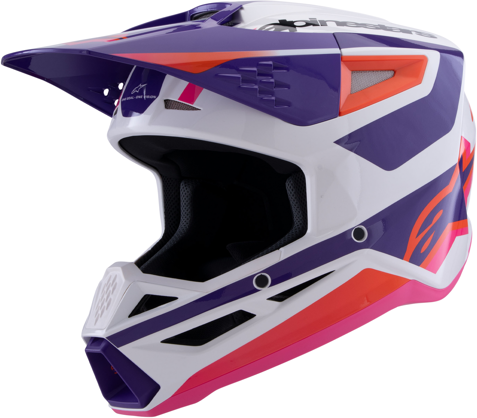 Sm3 Heat Helmet White/Purple/Pink Glossy Xl
