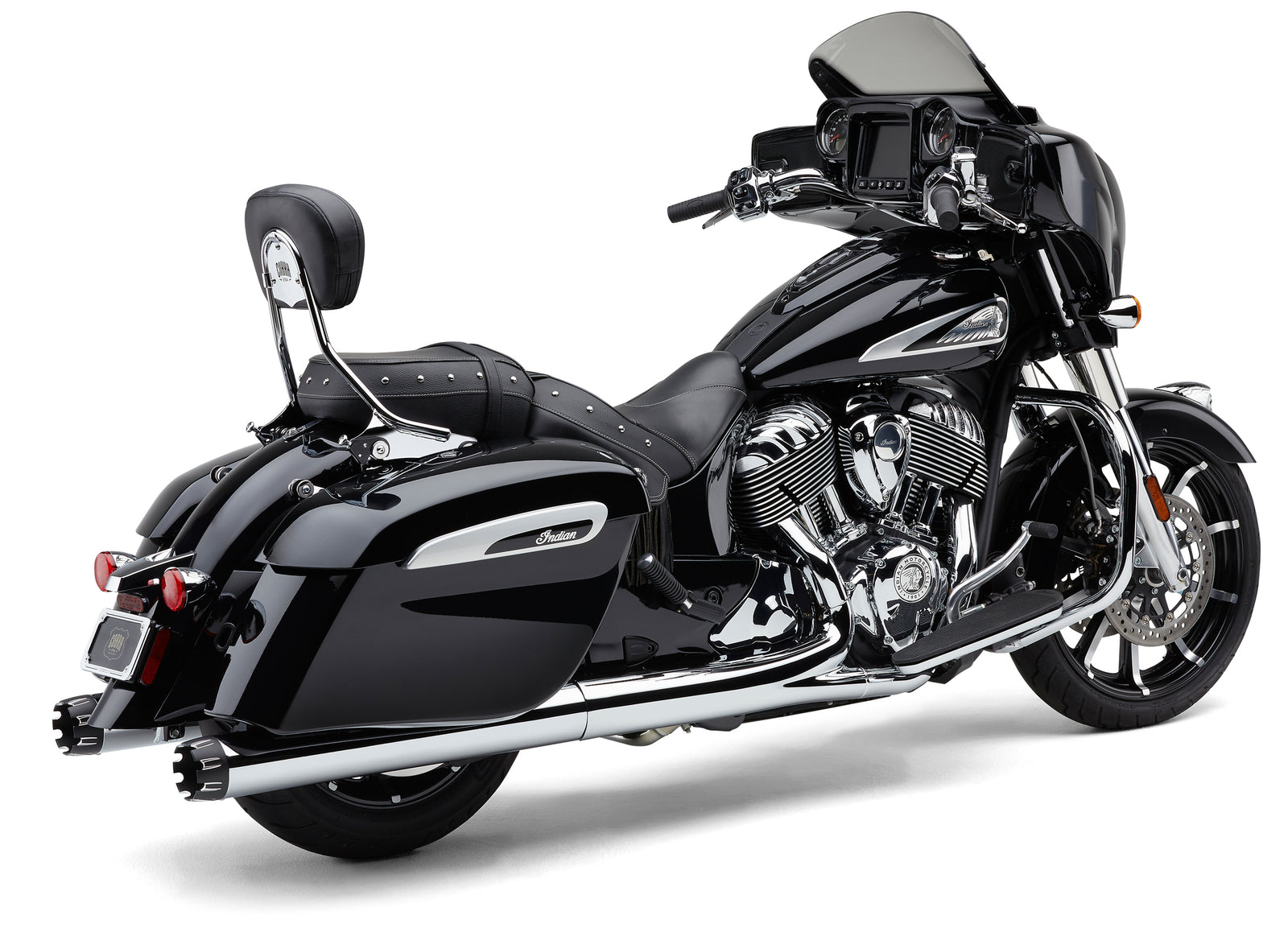 Detach Backrest Short Chrome Chieftain 14 21