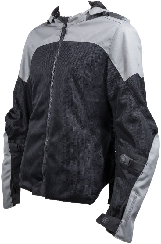 Speed and Strength Starstruck Mesh Jacket Grey/Black Womens - 2XL