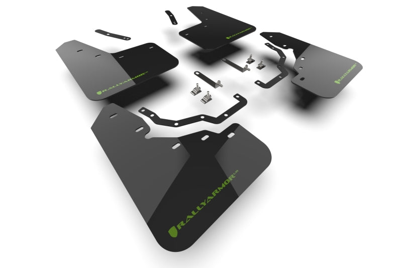 Rally Armor 2024+ Lexus GX-550 Overtrail Black UR Mud Flap Dark Green Logo