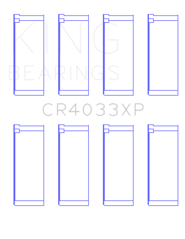 King Engine Bearings Honda F20C/F22C/97-01 H22A4 Rod Bearing Set - Size STDX