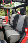 Rugged Ridge Seat Cover Kit Black/Gray 07-10 Jeep Wrangler JK 4dr