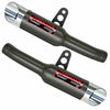 a pair of exhaust systems for a motorcycle