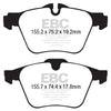 EBC 13+ Jaguar F-Type (Cast Iron Rotors Only) 3.0 Supercharged (340) Redstuff Front Brake Pads