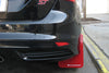 Rally Armor 12-19 Ford Focus ST / 16-19 RS Black UR Mud Flap w/ Red Altered Font Logo