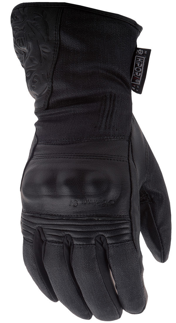 Women's Black Rose Gloves Black Lg