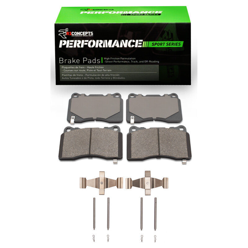 R1 13-17 Subaru WRX STI Front R1 Performance Sport Pads &amp; Hardware Kit