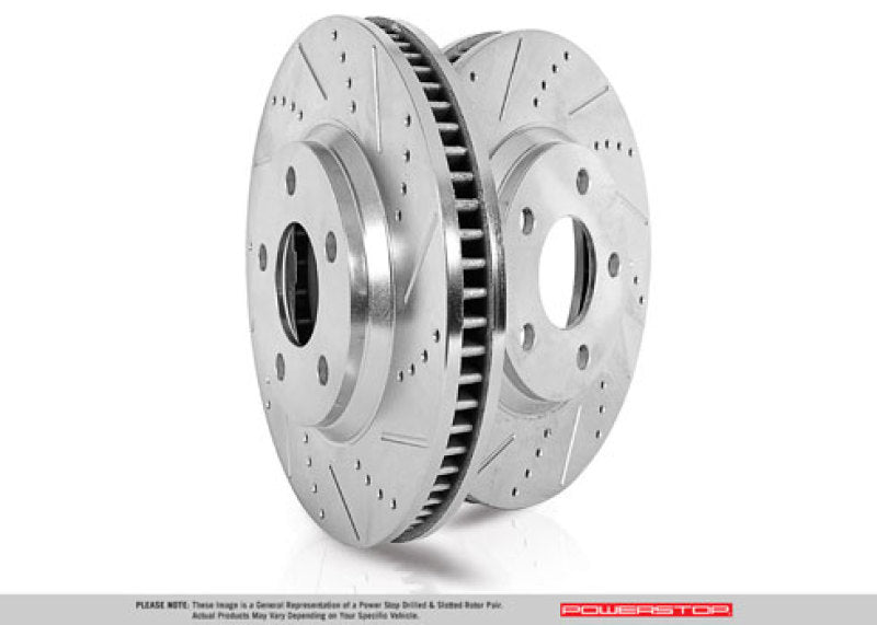 Power Stop 19-21 Subaru Forester Rear Evolution Drilled &amp; Slotted Rotors - Pair