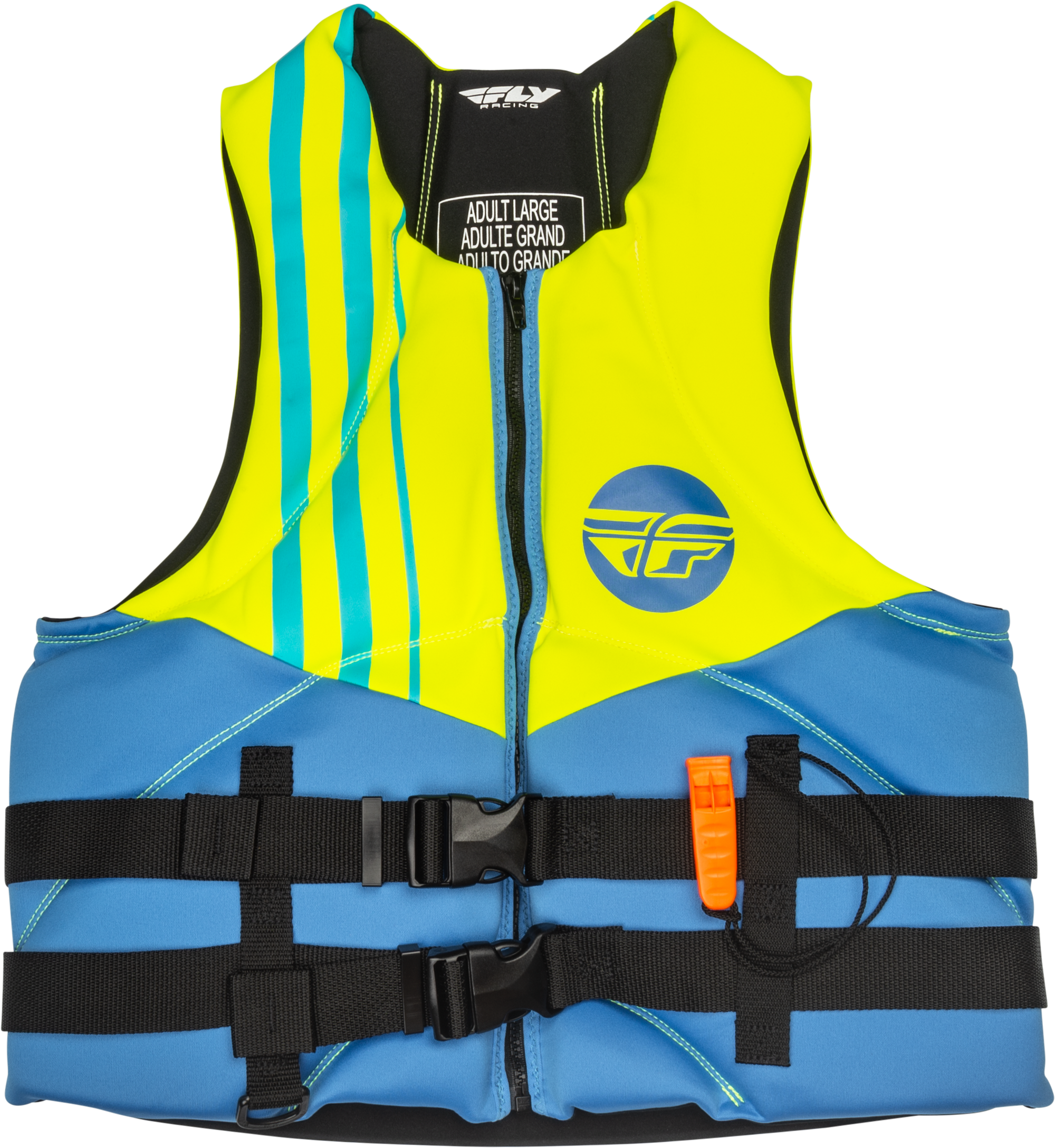 Neoprene Flotation Vest Blue/Hi Vis/Teal 2x