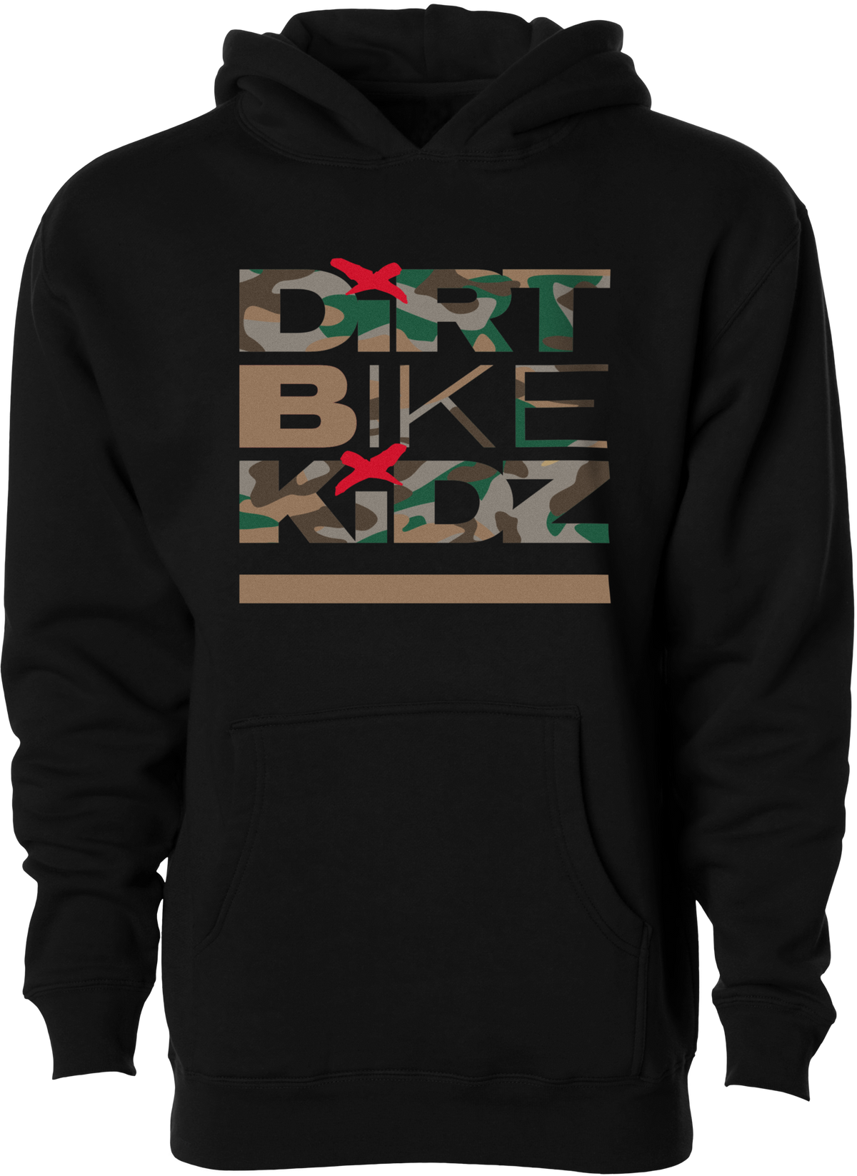 Classic Camo Youth Hoodie Black Ys