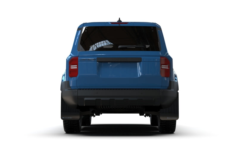 Rally Armor 22-25 Toyota Land Cruiser Black UR Mud Flap Light Blue Logo