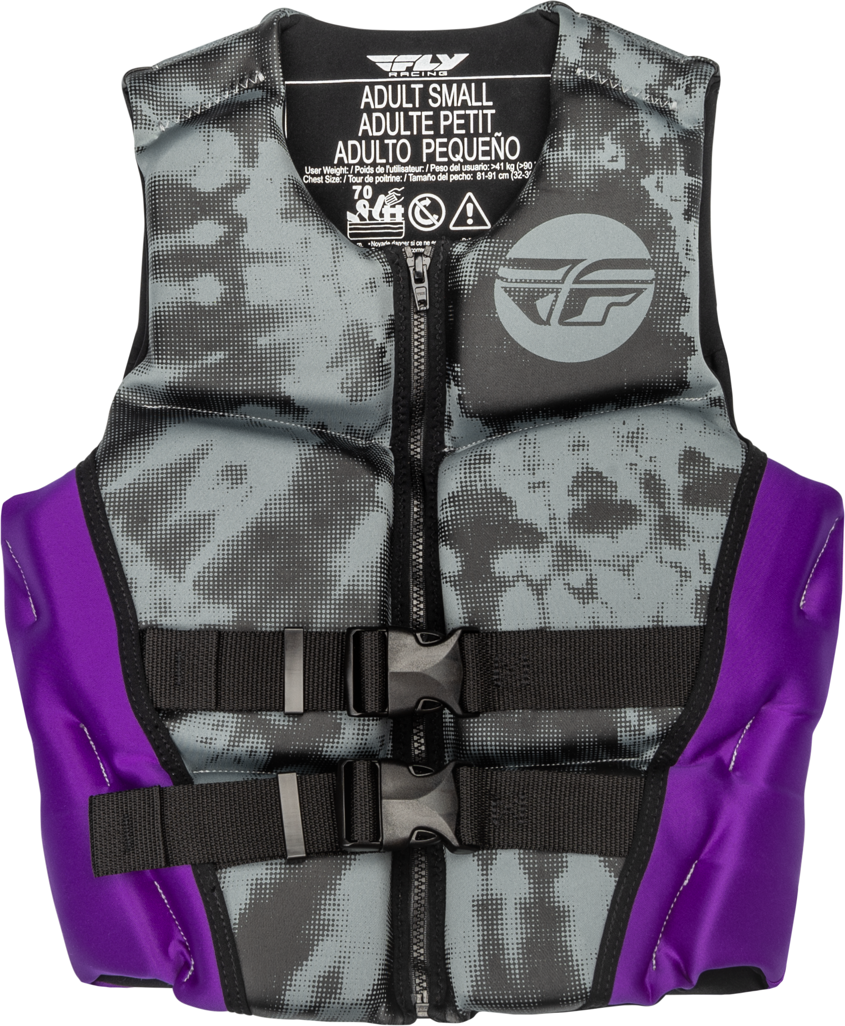 Wmn's Neoprene Flotation Vest Purple/Grey/Black Xs