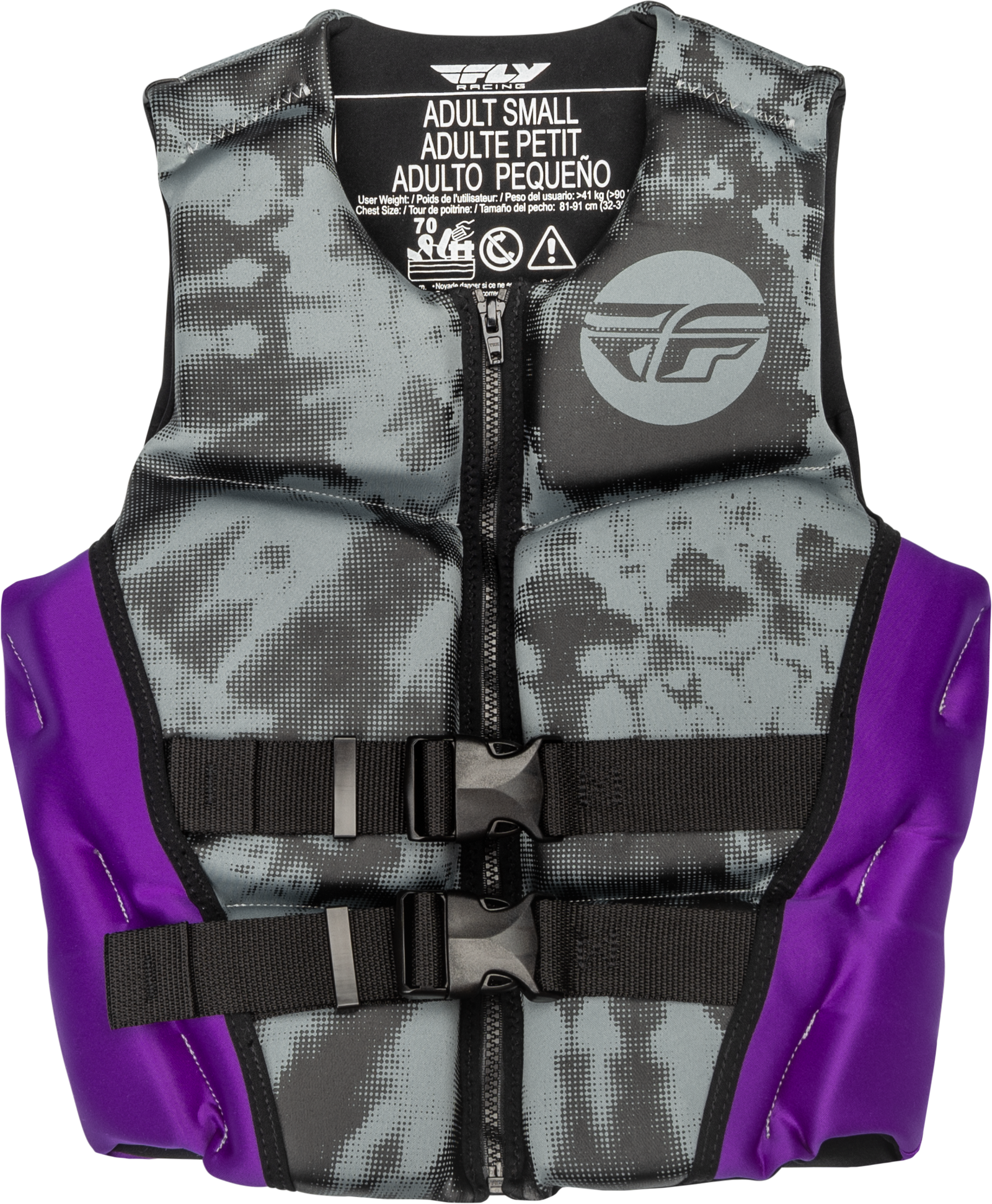 Wmn's Neoprene Flotation Vest Purple/Grey/Black Xl