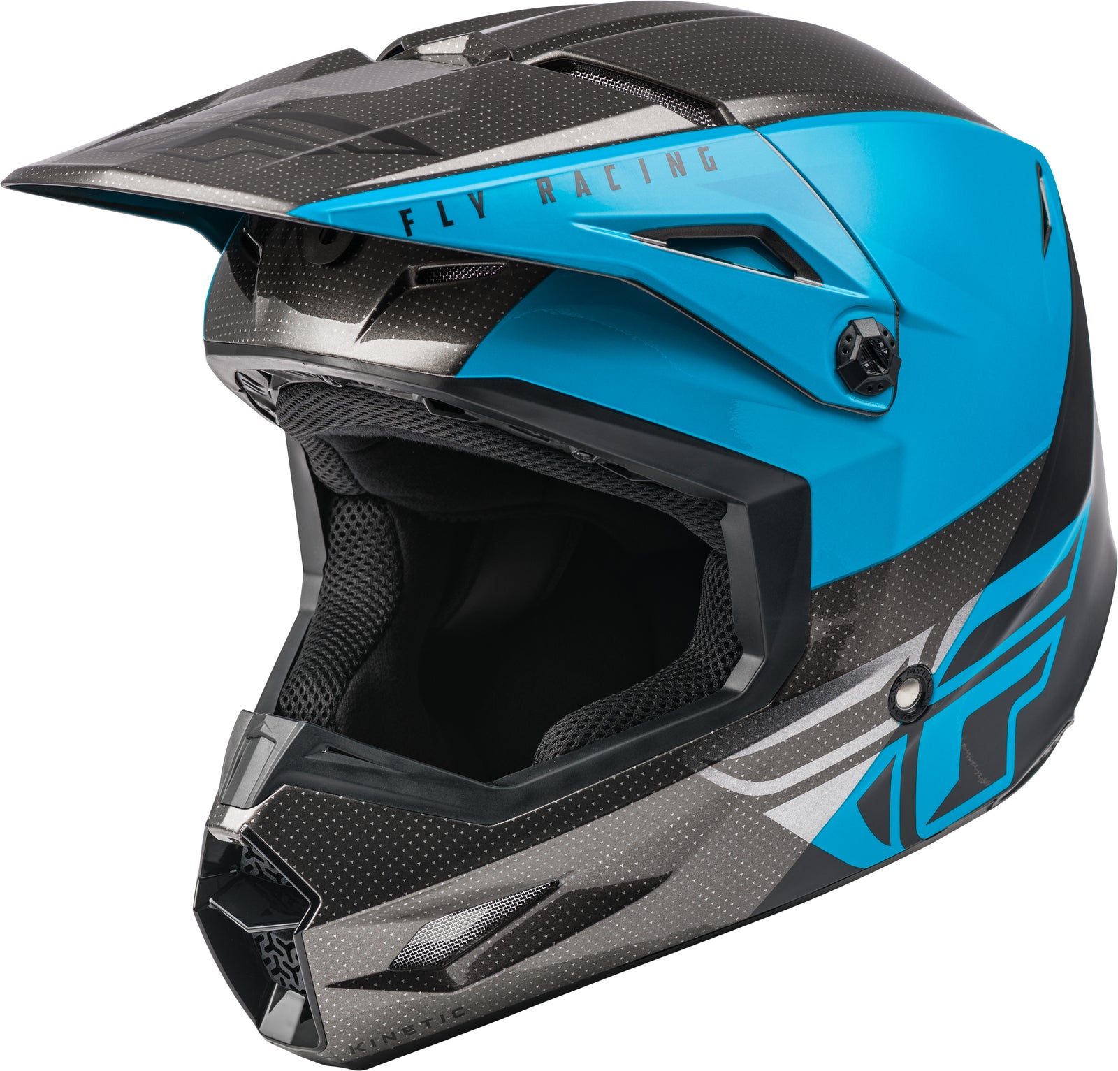 Youth Kinetic Straight Edge Helmet Blue/Grey/Black Yl