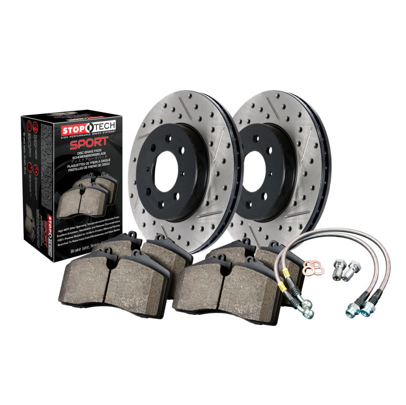 Sport Axle Pack, Drilled &amp; Slotted, Front