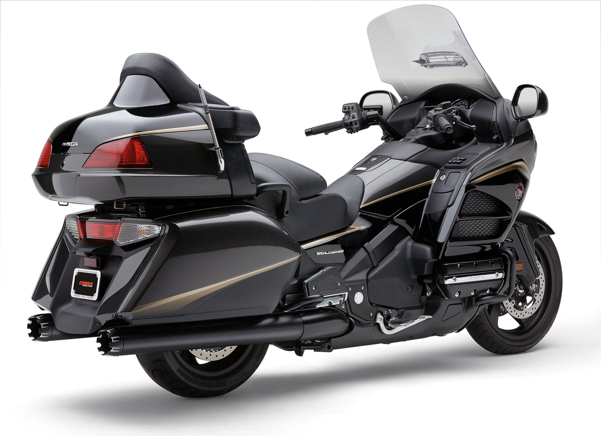 4" Slip On Dual Cut Tips Black Hon Gl1800/F6b