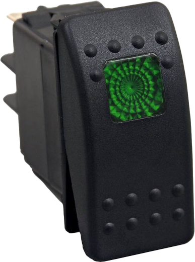 Lighted Rocker Switch Green