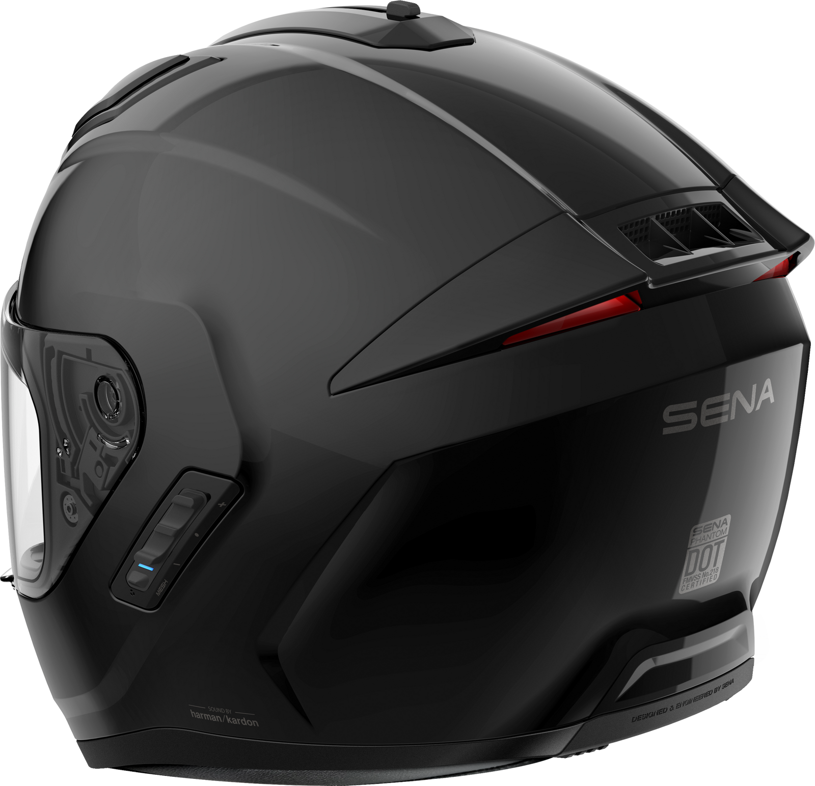 Phantom Ff Mesh Com Helmet Glossy Black Xl