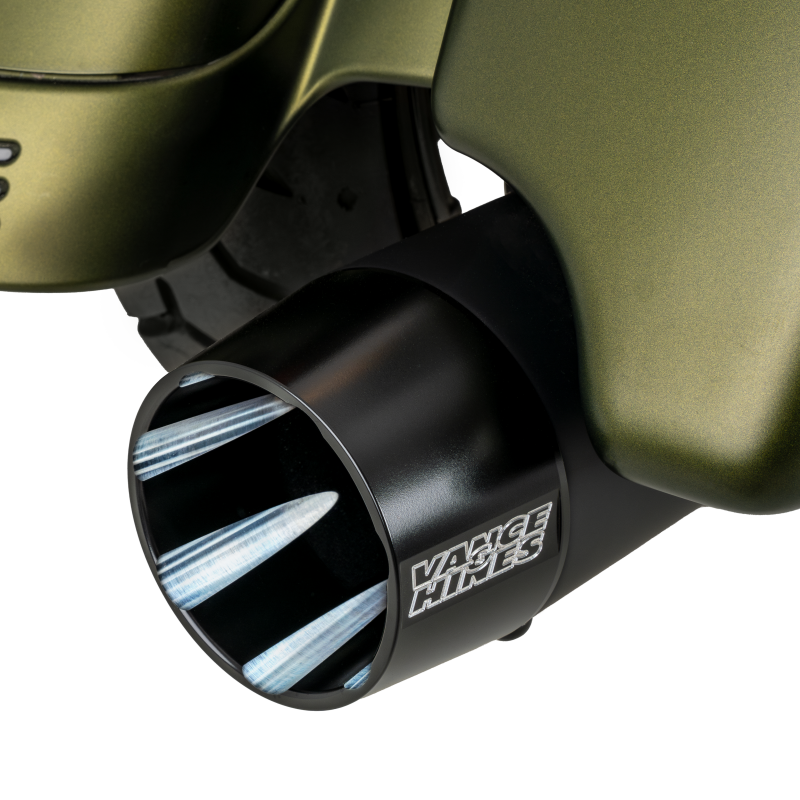 Vance & Hines 17-23 Harley Touring Models Blackbird 450 Slip-Ons - Black Contrast Finish End Caps