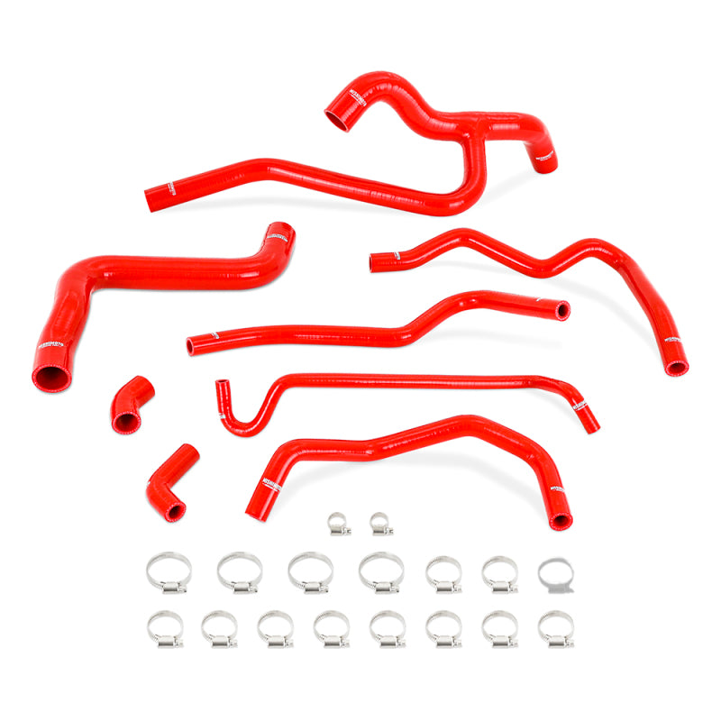 Mishimoto 05-10 Mustang V6 Silicone Radiator &amp; Heater Hose Kit - Red