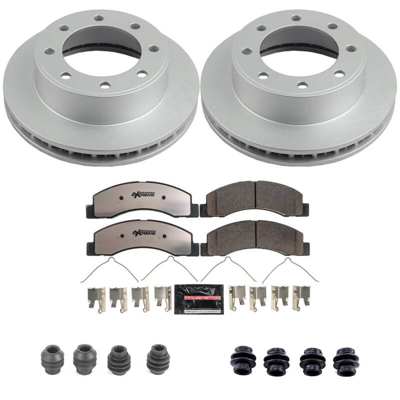 Power Stop 00-05 Ford Excursion Front Z36 Coated Truck &amp; Tow Brake Kit