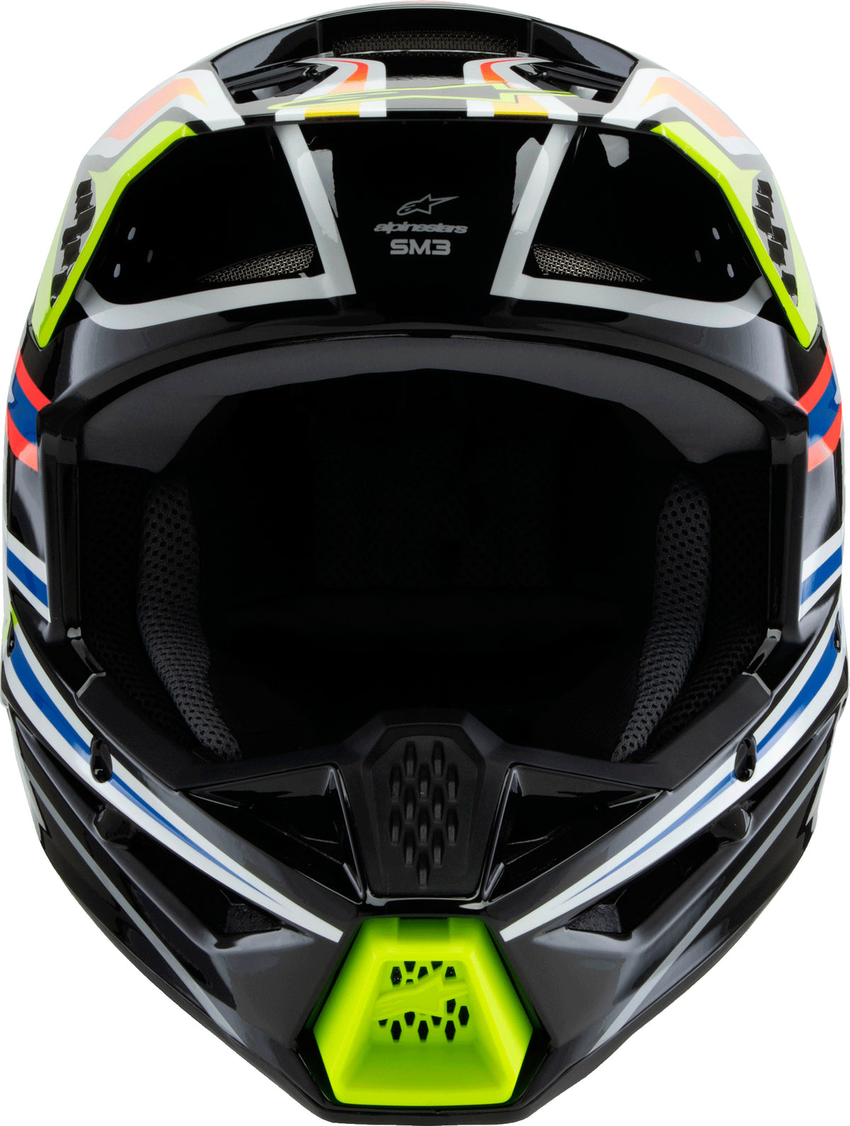 Sm3 Youth Wurx Helmet Blk/Ylw Fluo/Blue/Red  Ys