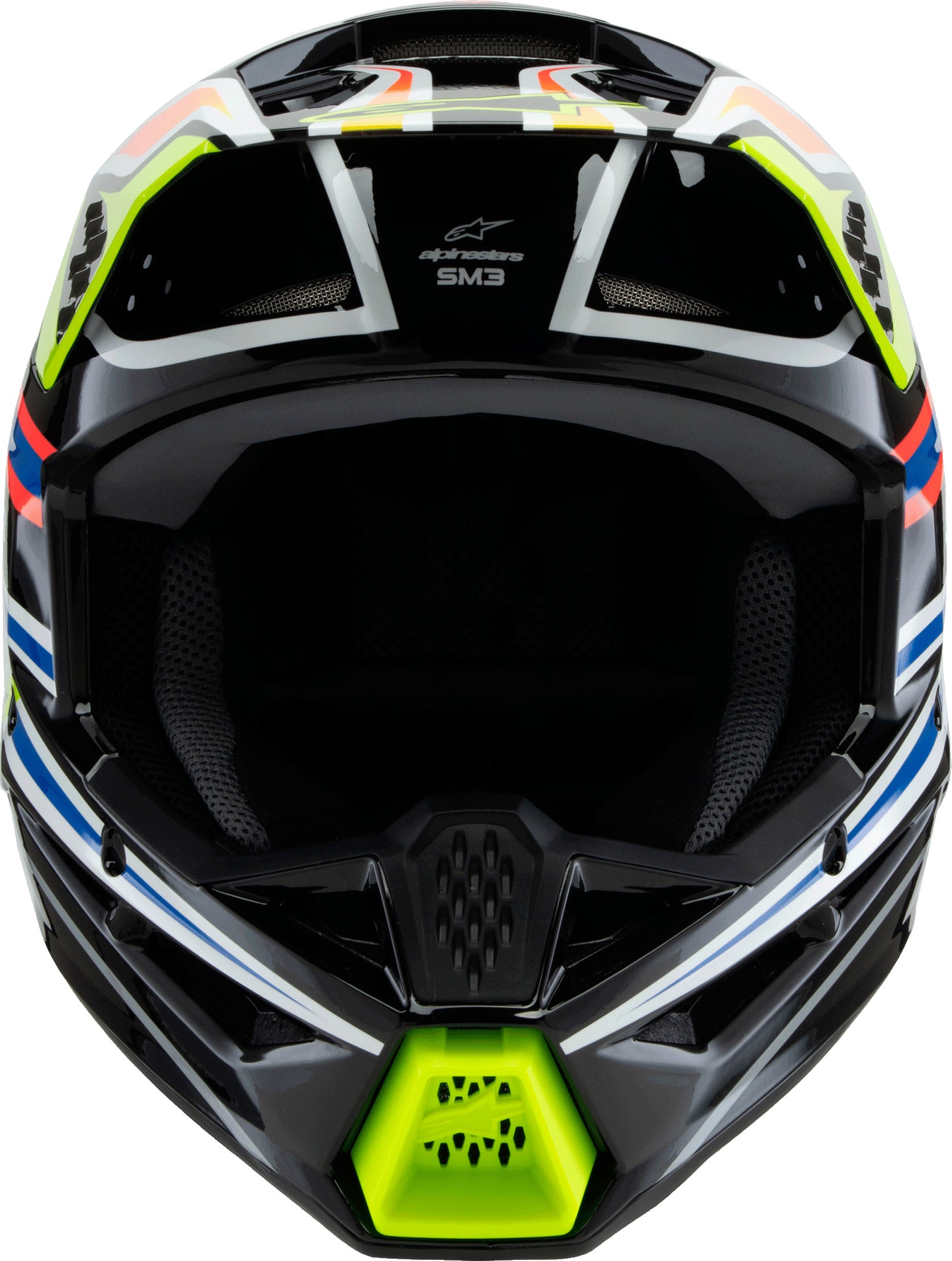 Sm3 Youth Wurx Helmet Blk/Ylw Fluo/Blue/Red  Ys