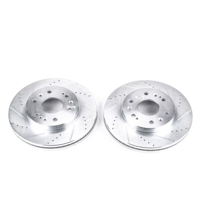 Power Stop 05-18 Chevrolet Silverado 1500 Front Evolution Drilled &amp; Slotted Rotors - Pair
