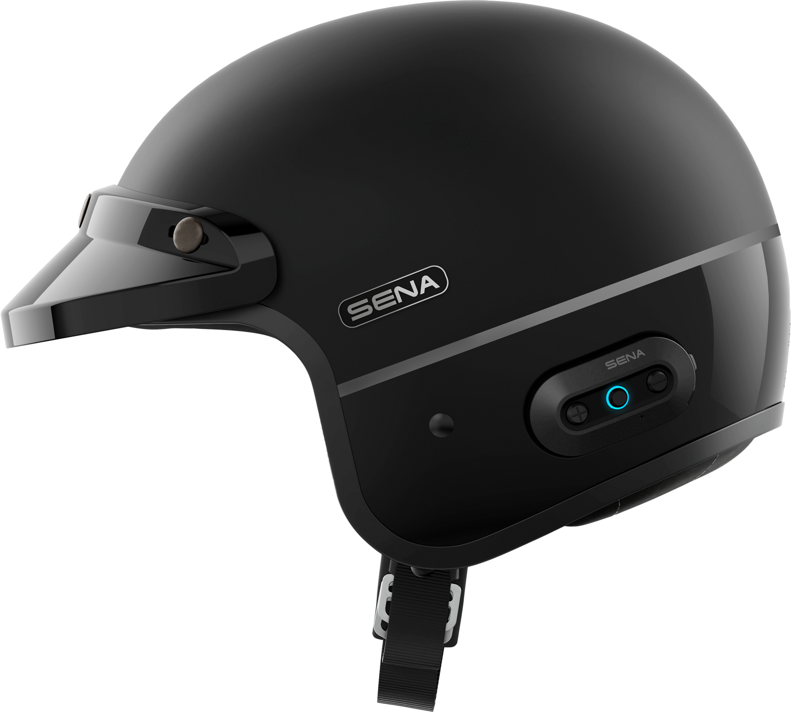 Surge Open Face Helmet W/Mesh Matte Black/Glossy Black Lg
