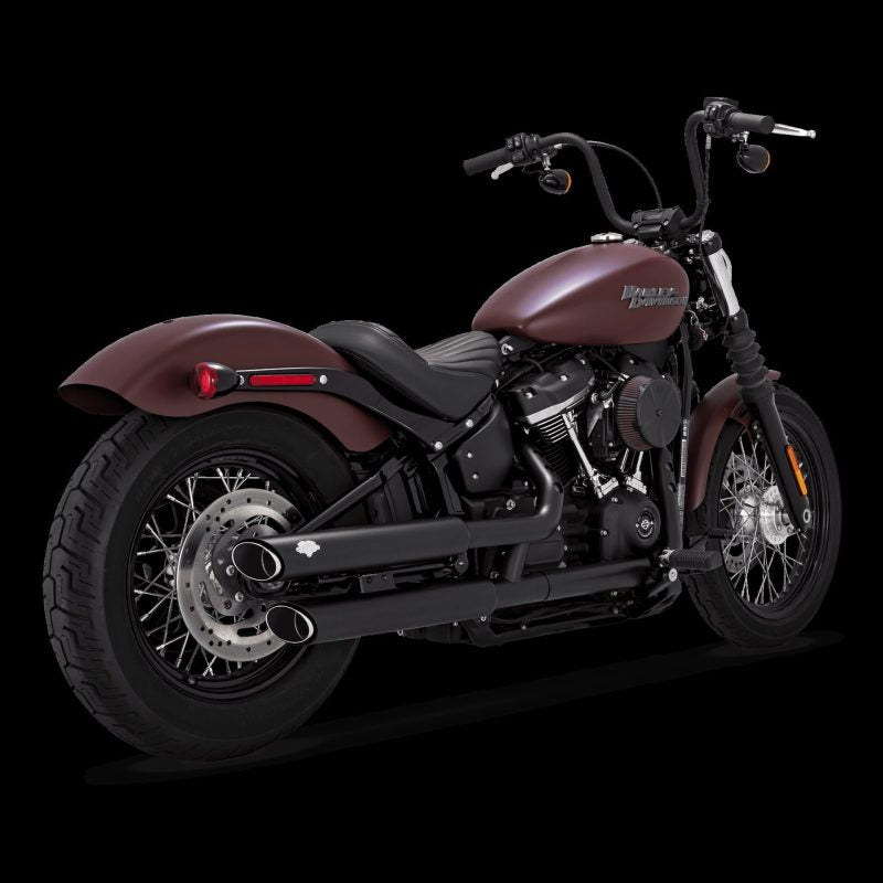 Vance &amp; Hines 18-22 Harley-Davidson Softail Twin Slash S/OS PCX Slip-On Exhaust - Black