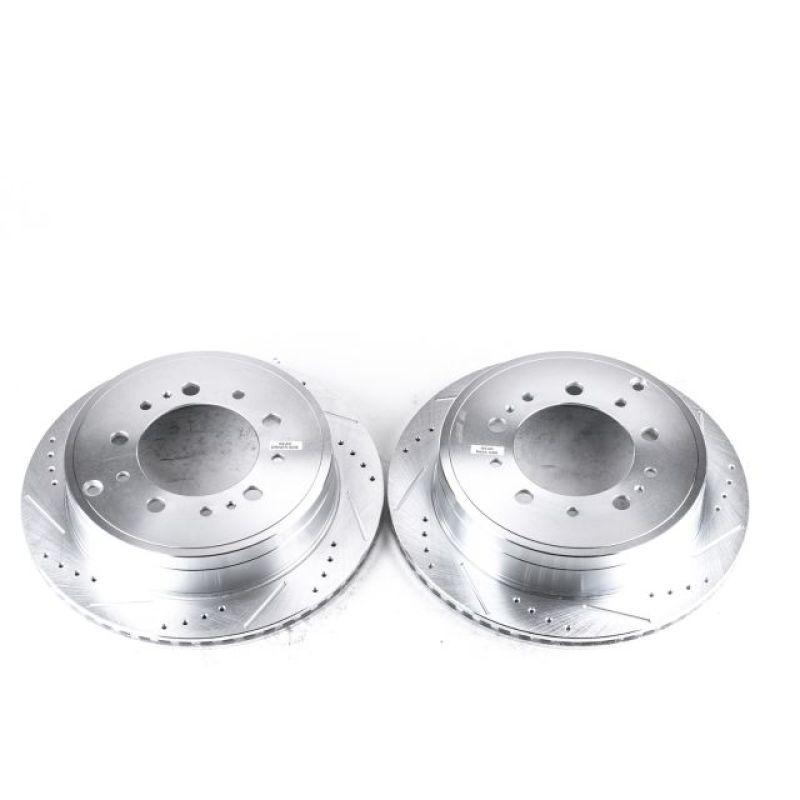 Power Stop 13-21 Toyota Land Cruiser Rear Evolution Drilled &amp; Slotted Rotors - Pair