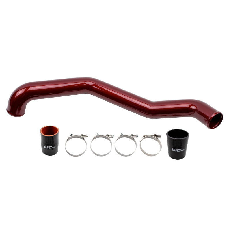 Wehrli 17-19 Chevrolet 6.6L L5P Duramax Driver Side 3in Intercooler Pipe - WCFab Red