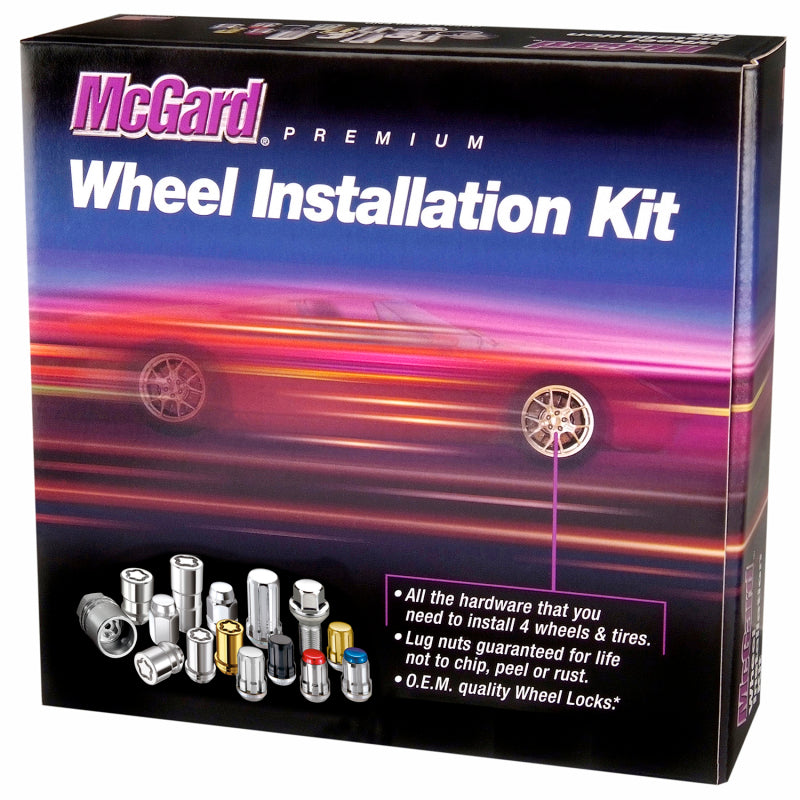 McGard SplineDrive Tuner 5 Lug Install Kit w/Locks &amp; Tool (Cone) M14X1.5 / 1in. Hex - Blk