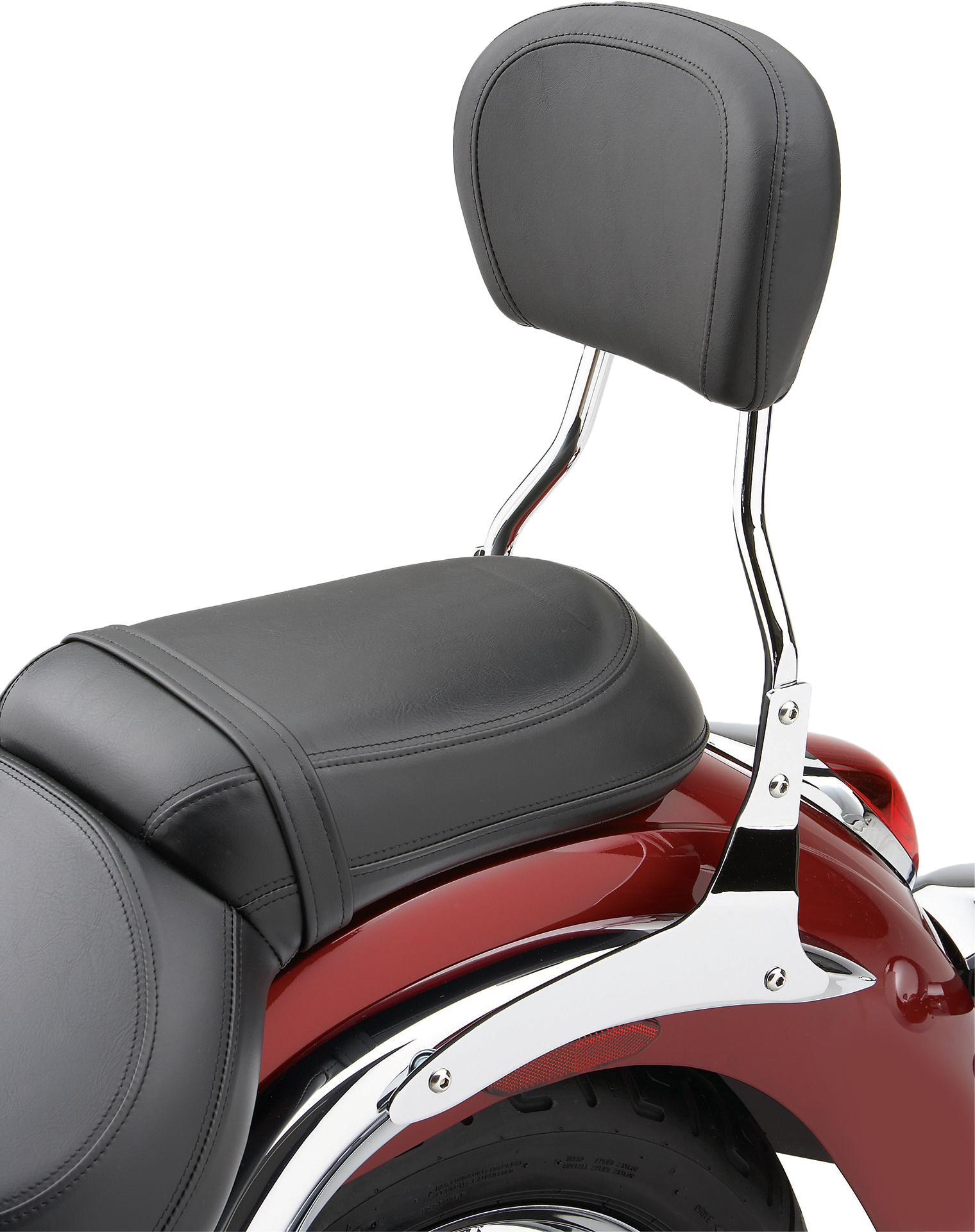 Short Round Sissy Bar W/Pad Chrome Yam V Star 650 Classic
