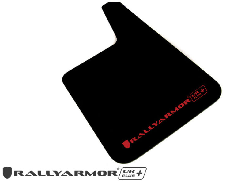 Rally Armor Universal Black UR Plus Mud Flap  w/ Metallic Black Logo - Pair