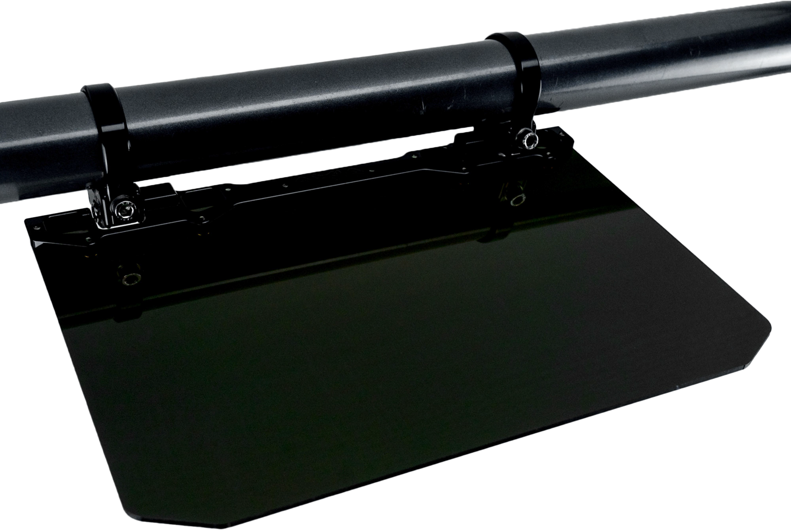 12" X 8" Narrow Mount Sun Viso W/Solid Black Shield  Black
